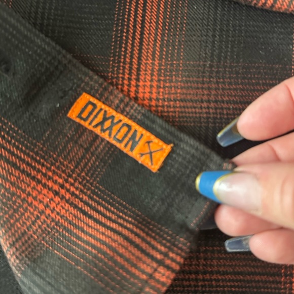 Dixxon The Evo Limited Edition Flannel Shirt 2XT Black/Orange Plaid - Picture 7 of 8